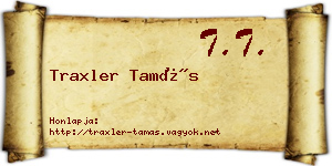 Traxler Tamás névjegykártya